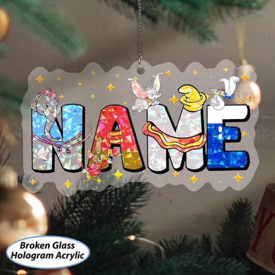 Discover Custom Dumbo Christmas Ornament, Disney Dumbo Characters Ornament, Cute Flying Elephant Tree Hanging, WDW Winter Holiday Home Decor, NVA716