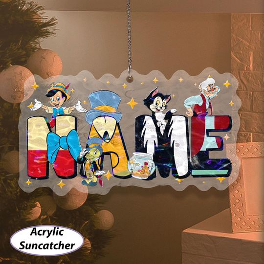 Discover Custom Christmas Pinocchio Ornament, Disney Pinocchio Characters Ornament, Geppetto Jiminy Figaro, Magic Kingdom Xmas Tree Hanging, NVA715