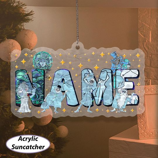 Discover Customized Haunted Mansion Ornament, Haunted Mansion Characters Ornament, Madame Leota Hatbox Ghost, Disney Spooky Xmas Tree Decor, DTA064