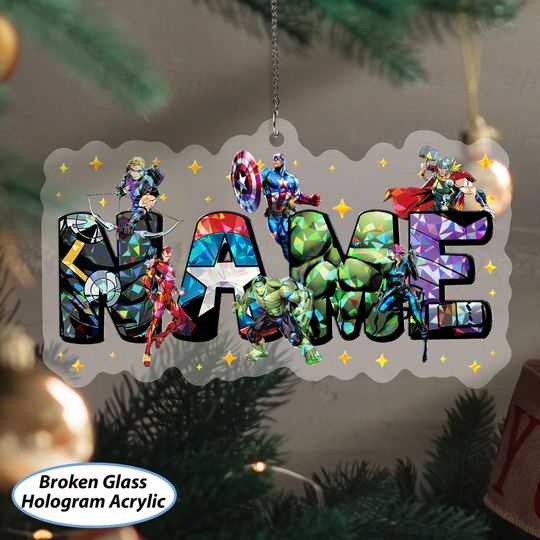 Discover Custom Avengers Christmas Ornament, Marvel Avengers Team Ornament, Disney Superhero Xmas Tree Hanging, MCU Holiday Avengers Ornament, VTB327