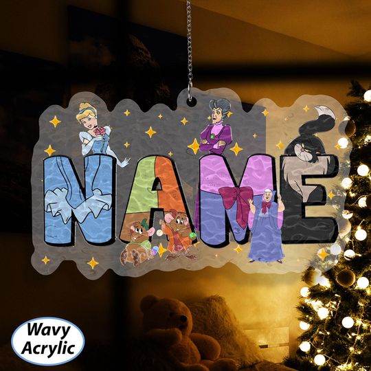 Discover Custom Cinde Christmas Ornament, Cinde Characters Ornament, Lady Tremaine Jaq Gus Lucifer, Disney Princess Xmas Tree Decor, NVA719
