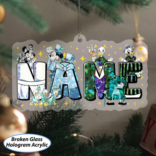 Discover Custom Mickey Haunted Mansion Ornament, Haunted Mickey And Friends Ornament, Mickey Co Holiday Tree Hanging, Disney Christmas Decor, DTA068