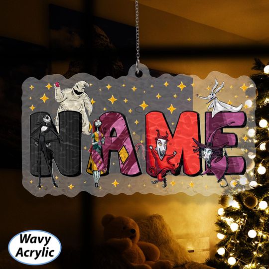 Discover Custom Nightmare Before Christmas Ornament, Disney Nightmare Xmas Ornament, Jack And Sally Couple Ornaments, Oogie Boogie Party Decor DTA065