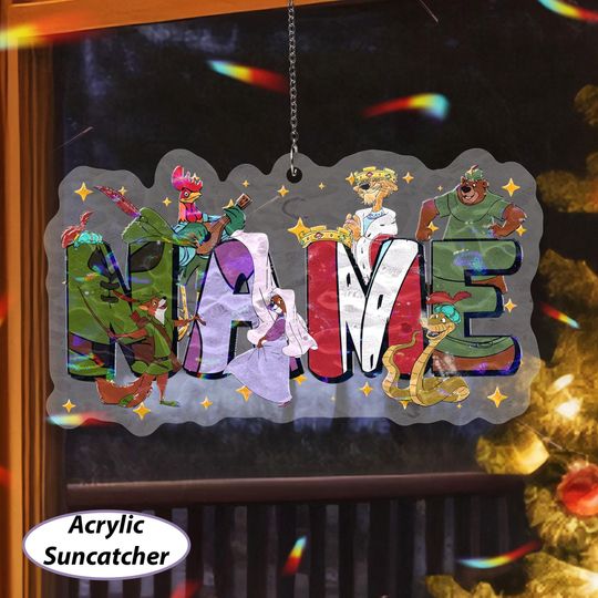 Custom Robin Hood Christmas Ornament, Robin Hood Characters Ornament, Maid Marian Little John Sir Hiss Alan-a-Dale, WDW Xmas Hanging, NVA727