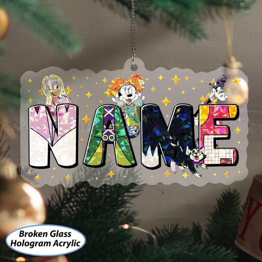 Discover Custom Mickey Friends Witch Vibes Ornament, Minnie Hocus Pocus Ornament, Daisy Clarabelle Christmas Tree Decor, Disney Holiday Gifts, DTA069