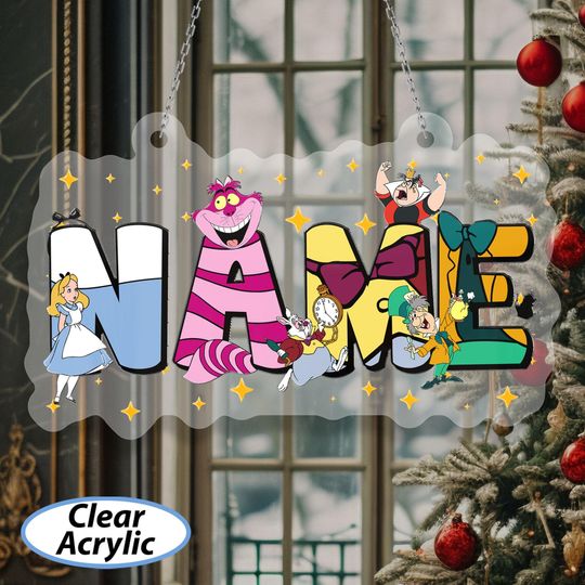 Discover Custom Alice In Wonderland Ornament, Princess Alice Christmas Ornament, Mad Hatter Cheshire Queen Of Hearts, Disney Xmas Tree Decor, NVA720