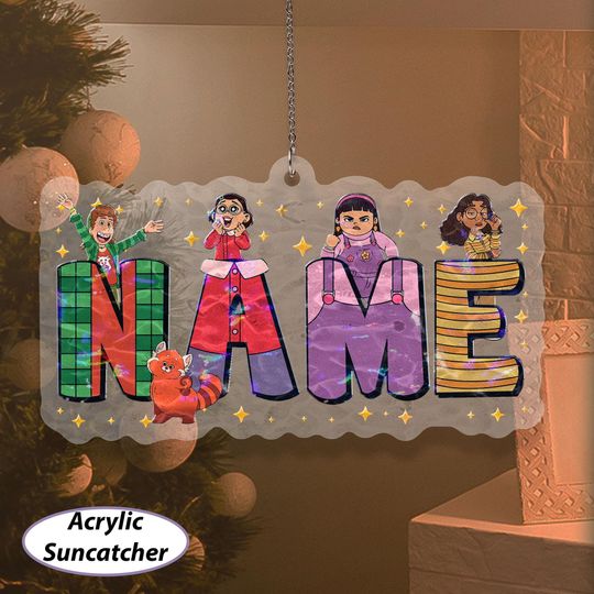 Discover Custom Christmas Turning Red Ornament, Disney Red Panda Meilin Lee Ornament, Abby Miriam Priya Mangal, Disneyland Holiday Tree Decor, DTA044