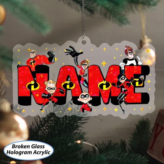 Discover Custom Incredibles Christmas Ornament, Incredibles Hero Family Ornament, Elastigirl Violet Parr Jack Dash, Disney Xmas House Decor, DTA036
