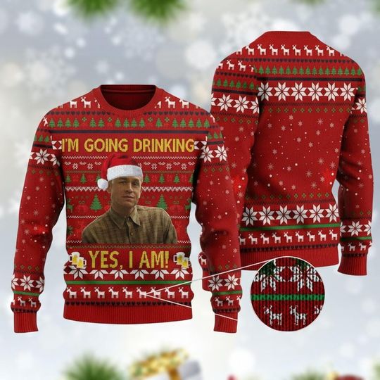 Discover Charlie Hunnam Ed Gein I'm Going Drinking Yes I Am Christmas Sweater, Charlie Hunnam Trendy Sweater, Ugly Christmas Sweater, Xmas Gifts