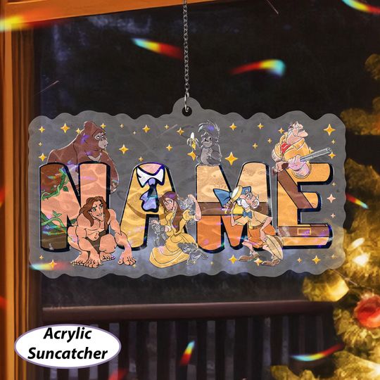 Discover Custom Tarzan Christmas Ornament, Disney Tarzan Characters Ornament, Jane Porter Terk Kala Clayton, Disneyworld Holiday Tree Decor, DTA032