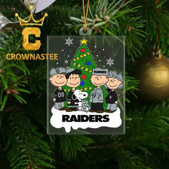 XMAS US Stock Las Vegas Raiders Snoop Peanus football Christmas Ornament