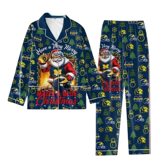 Discover Have A Very Merry Maize And Blue Christmas Pajamas Set