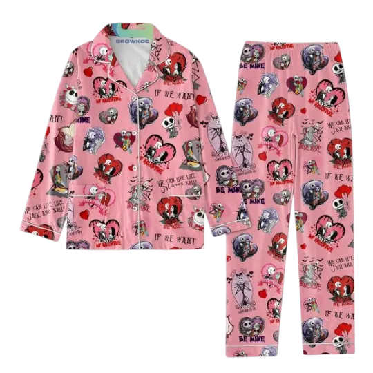 Discover The Night Before Christmas Love Valentine Fan Pajamas Set
