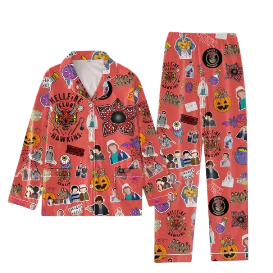 Stranger Things Hellfire Club Hawskin Pajamas Set
