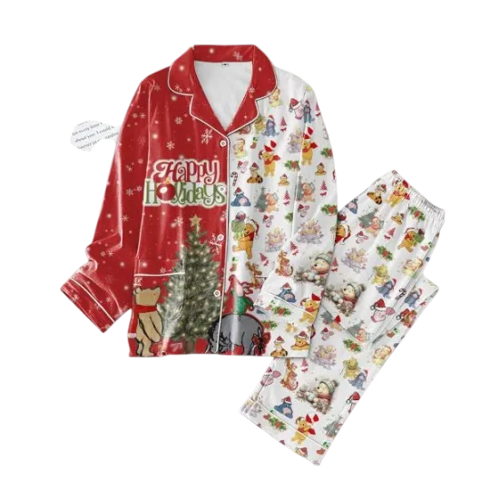 Discover Winnie The Pooh Christmas Time Happy Holiday Pajamas Set