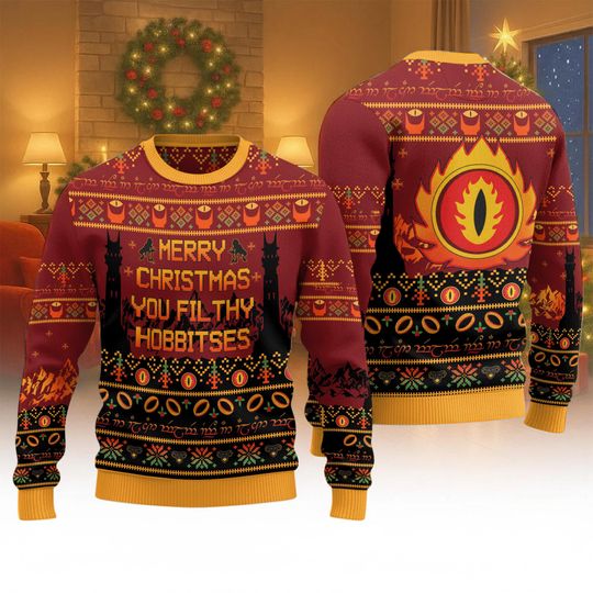 Discover Movie Christmas Ugly Sweatshirt, Ugly Sweatshirt, Funny Christmas Sweatshirt, Merry Christmas You Filthy Rabbit, Gift For Him