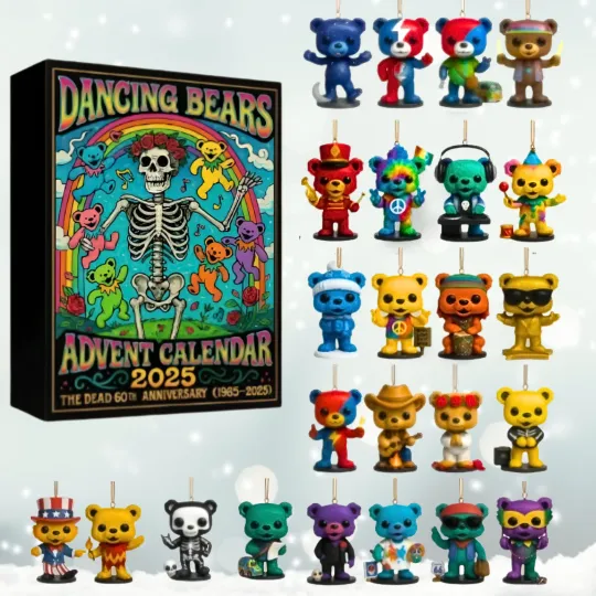 Discover Dancing Bears Advent Calendar 2025, Retro Music Box, 24 Day Countdown