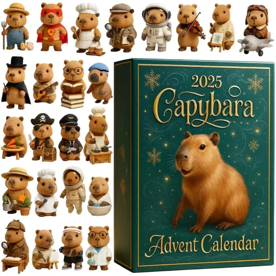 Discover Capybara Advent Calendar, 24 Day Vintage Capybara Figurines Ornament Countdown