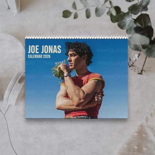 Joe Jonas 2026 Wall Calendar Planner, Jonas Brothers Gift for Fan Merchandise