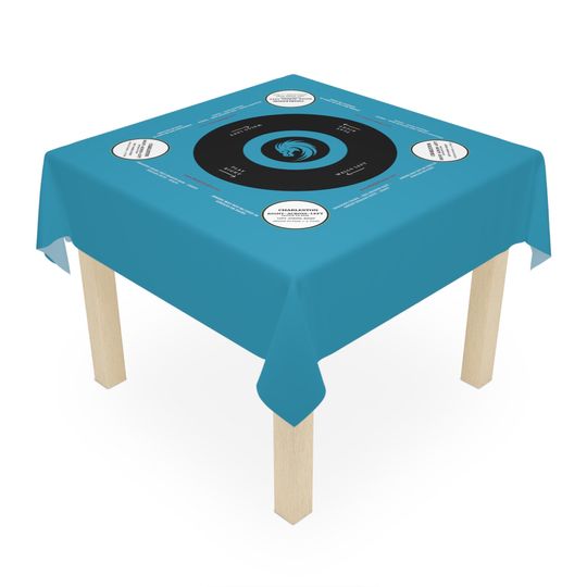 Discover Turquoise Mahjong Game Tablecloth