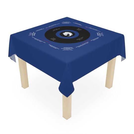 Discover Blue Mahjong Tablecloth for Game Play - Premium Linens