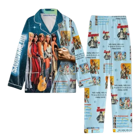 Discover The Runaways Rock Band Cherry Bomb Pajamas Set