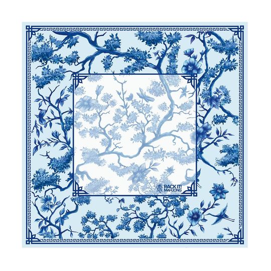 Discover Chinoiserie Bleu Mahjong Mat