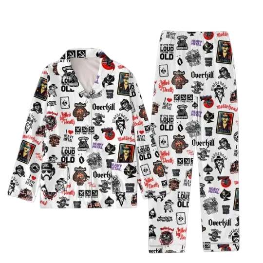 Discover Motor Head Heavy Metal Adult Pajamas Set