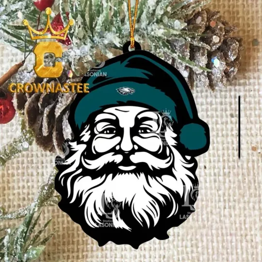 Discover XMAS Eagles Santa Claus Christmas football Ornament