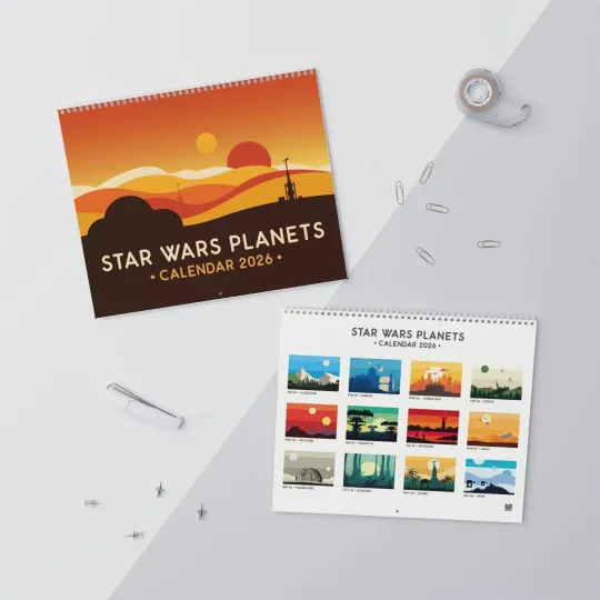 Discover Star Wars 2026 Calendar, Star Wars Planets Calendar 2026, Star Wars Planner 2026