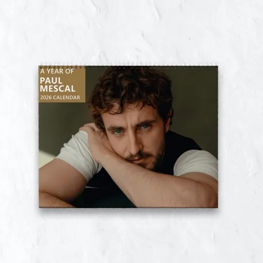 Paul Mescal 2026 Wall Calendar Planner, Paul Mescal Celebrity Merch