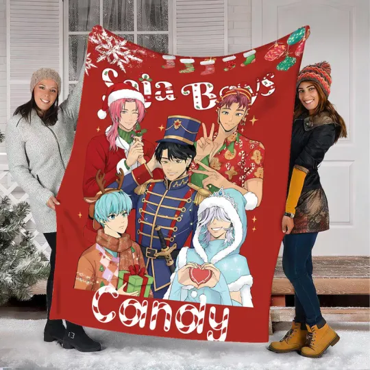 Discover Personalized Saja Boys Christmas Blanke, Kpop Demon Hunter Fleece Blanket