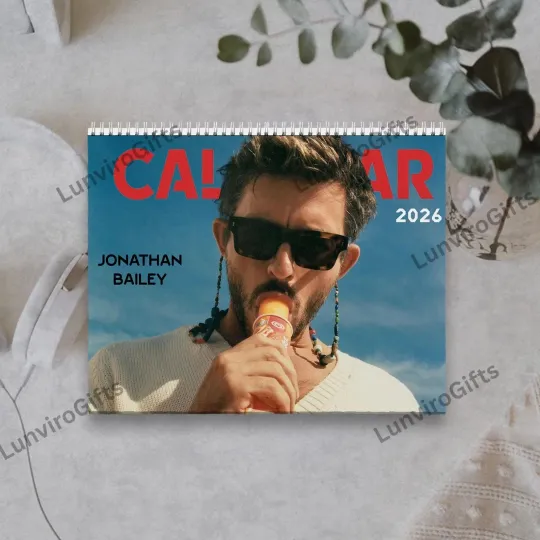 Jonathan Bailey 2026 Wall Calendar Planner, Jonathan Bailey Merch Gift for Fan