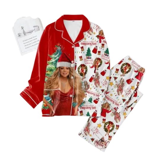 Mariah Carey Christmas Time Pajama Set for Adults