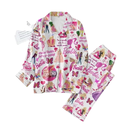 I Love Barbie Pajamas Set for Adults
