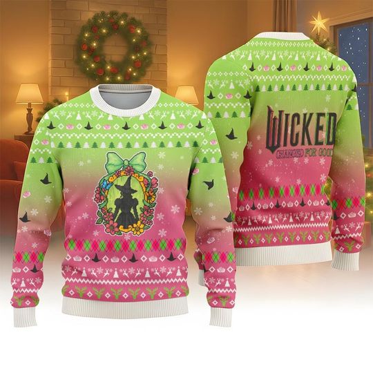 Discover Wick Ugly Christmas Sweatshirt, Defy Gravity Youth Sweatshirt, Good Witch Bad With Sweatshirt, Wizard Hoodie, Christmas Gift for Fan