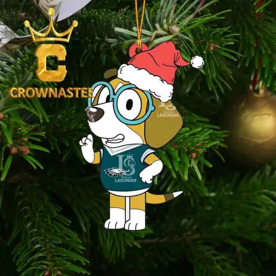 XMAS Philadelphia Eagles BlueyDad Honey Christmas football Ornament