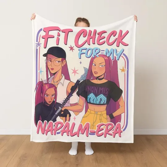 Discover Cute Kpop Demon Hunter Blanket, Kpop Demon Hunter Fleece Blanket