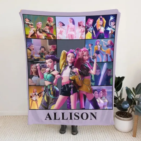 Discover Custom Kpop Demon Hunter Blanket, Girls Fleece Blanket