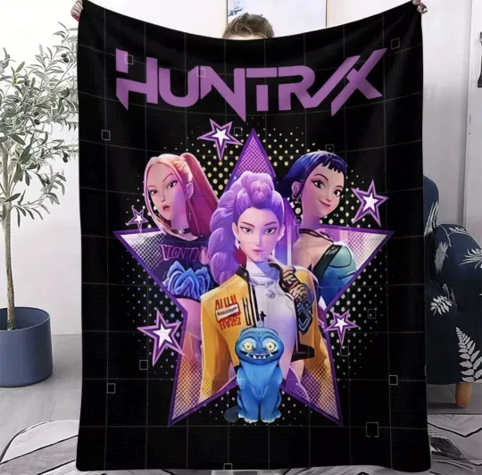 Discover Kpop Demon Hunter Blanket, Anime Girls Fleece Blanket Gift For Fans 47” X36”
