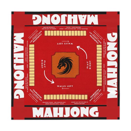 Discover Big and Bold Mahjong Mat 34x34 - Perfect for Mahjong Enthusiasts and Game Nights