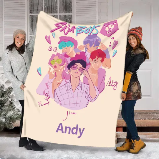 Discover Personalized Kpop Demon Hunter Huntrix Blanket, Baby Fleece Blanket