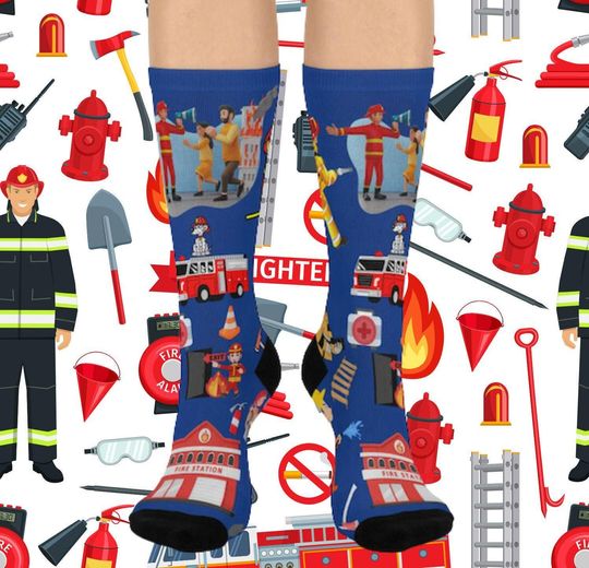 Perfect gift for Fireman - Fireman socks, Fireman gift, retirement gift, retirement socks, Christmas stocking stuffer, unique gift idea