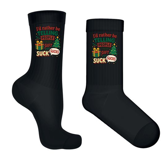 Discover Funny Christmas Socks  Sarcastic Gag Gift, Rude Holiday Socks