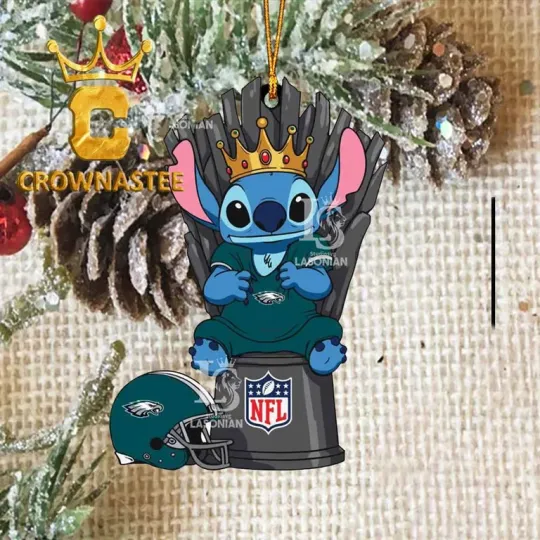 Discover XMAS Philadelphia Eagles Stitch King Football football Ornament