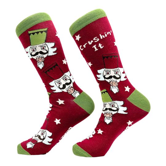 Funny Nutcracker Christmas Socks, Festive Unisex Socks