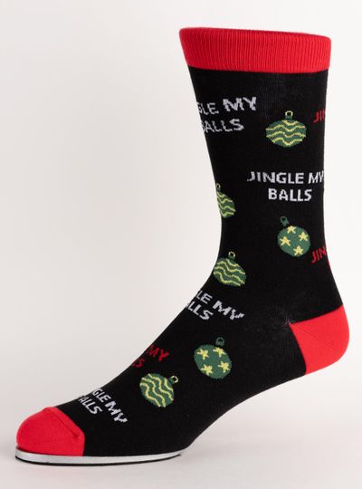 Discover Jingle My Balls Men Crew Socks | Fun | Awesome Socks | Crazy Socks | Groom Socks | Funky Socks | Christmas | Holiday Themed Socks | Santa