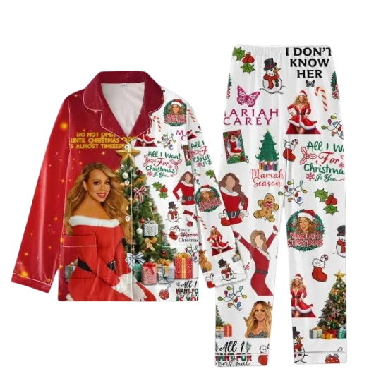 Discover Mariah Carey Do Not Open Until Christmas Almost Time Pajamas Set