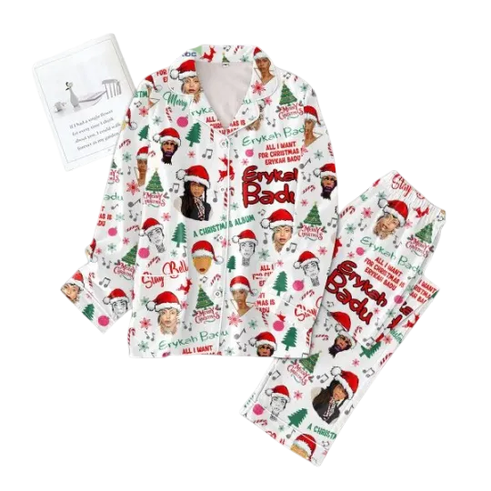 Discover Erykah Badu A Christmas Album Pajamas Set for Adults