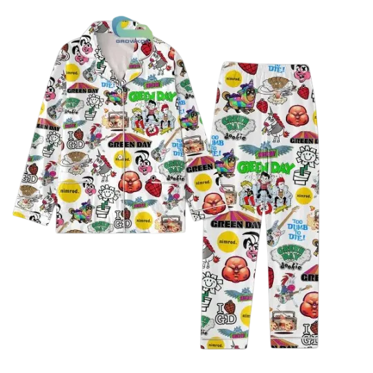 Green Day Too Dumb To Die Fan Pajamas Set